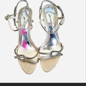 Lasonia Chic Gold Metallic Rhinestone Strappy Sandals